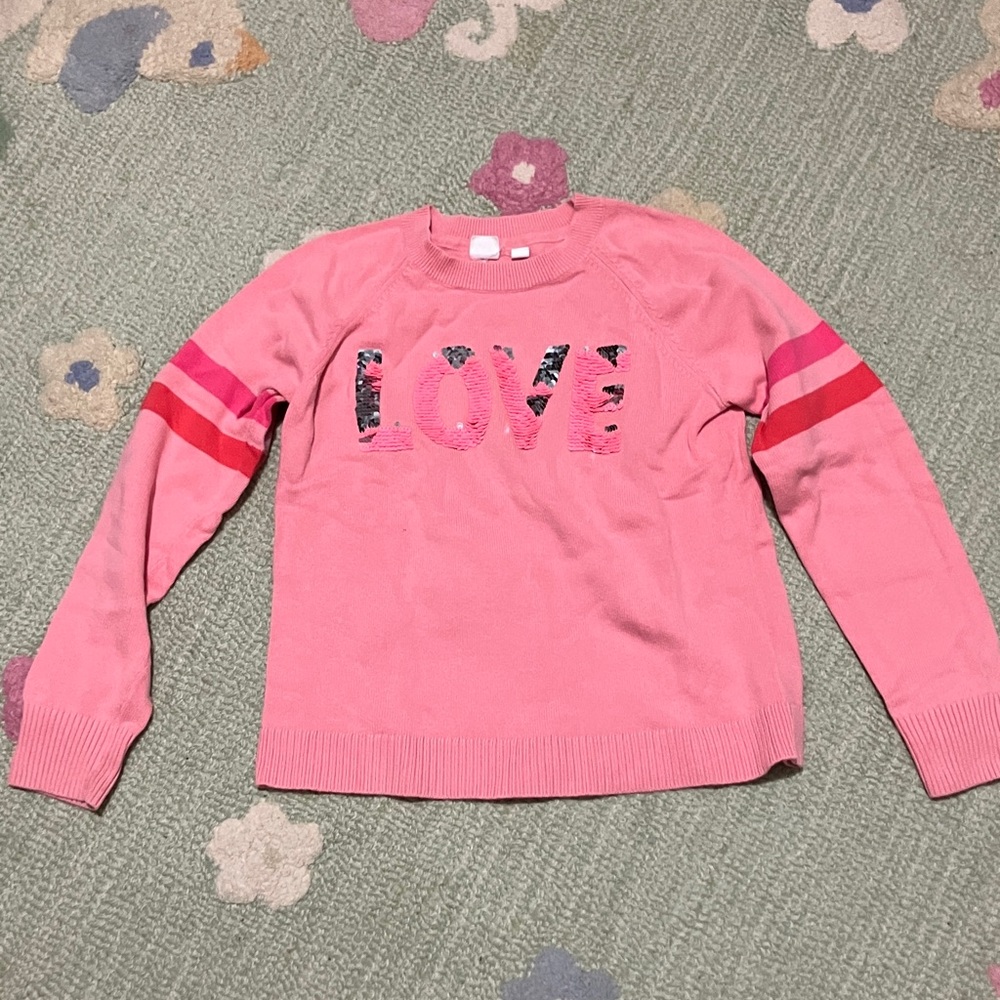 GAP Girls Pink Love Sweater